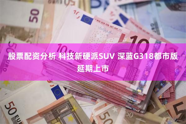 股票配资分析 科技新硬派SUV 深蓝G318都市版延期上市