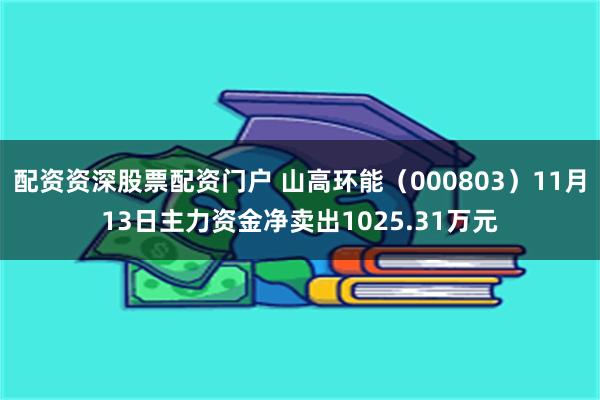 配资资深股票配资门户 山高环能（000803）11月13日主力资金净卖出1025.31万元