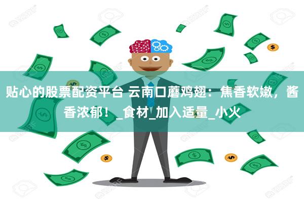贴心的股票配资平台 云南口蘑鸡翅：焦香软嫩，酱香浓郁！_食材_加入适量_小火